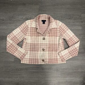 Rachel Roy Plaid Sweater Size Large